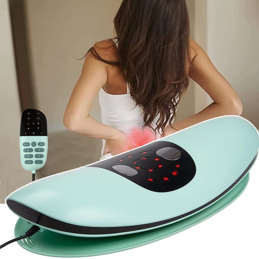 Electric lumbar traction massager for back pain relief and spinal alignment