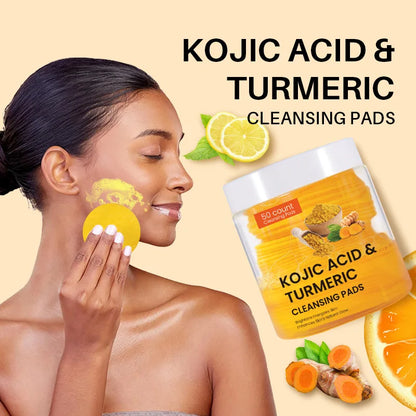 Black woman using Turmeric Kojic Acid Cleansing Pads