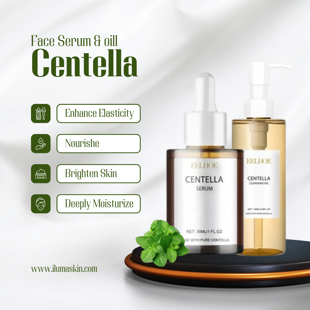 Centella Asiatica face serum for hydration, skin repair, pore refinement, and wrinkle reduction